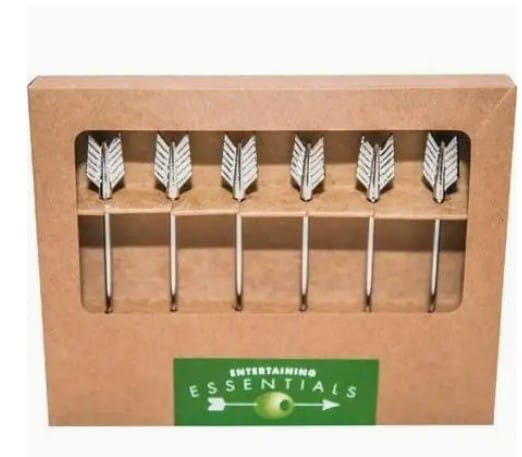 Cork Pops Bar Accessories Cocktail Picks – Arrow | Set of 6 | Cork Pops