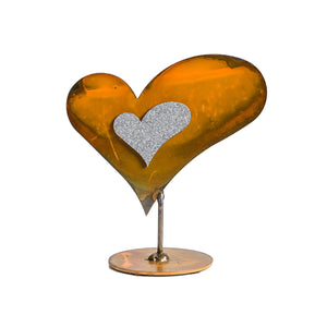 Prairie Dance Proudly Handmade in South Dakota, USA Heart with Silver Glitter Heart Magnet Collectible Heart