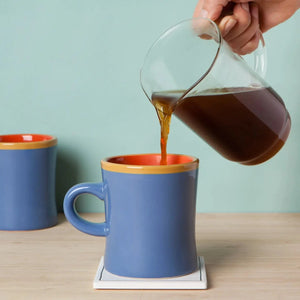 Danica Brands Home Decor - Kitchen Gourmet Entertaining - Serveware Functional Color Pop Blue Diner Mug