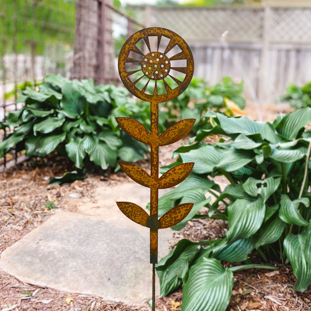 Prairie Dance Contemporary Sunflower Garden Stake