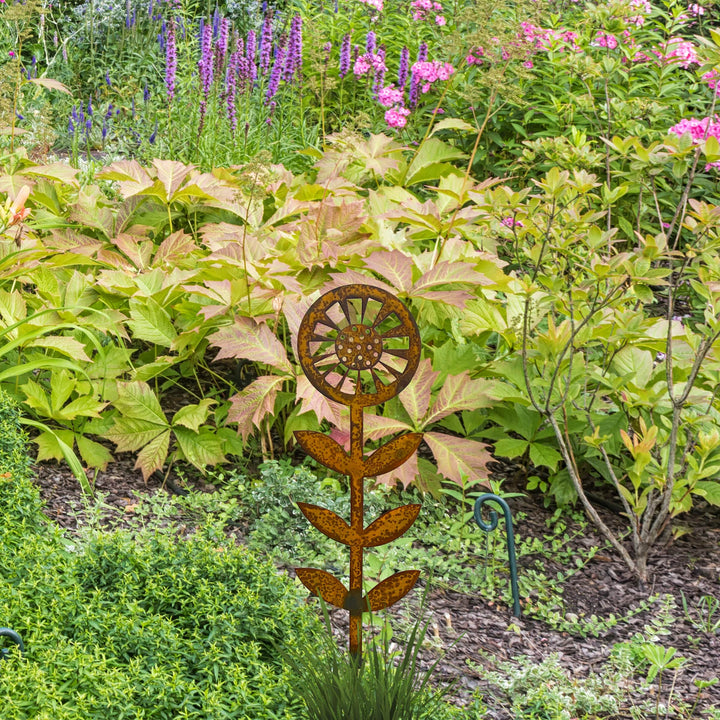 Prairie Dance Contemporary Sunflower Garden Stake