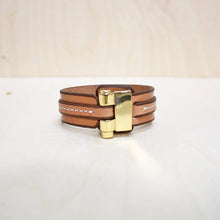 Load image into Gallery viewer, CXC Jewelry Jewelry - Bracelets Copy of 3/4&quot; Leather Bracelet Pin Silver M
