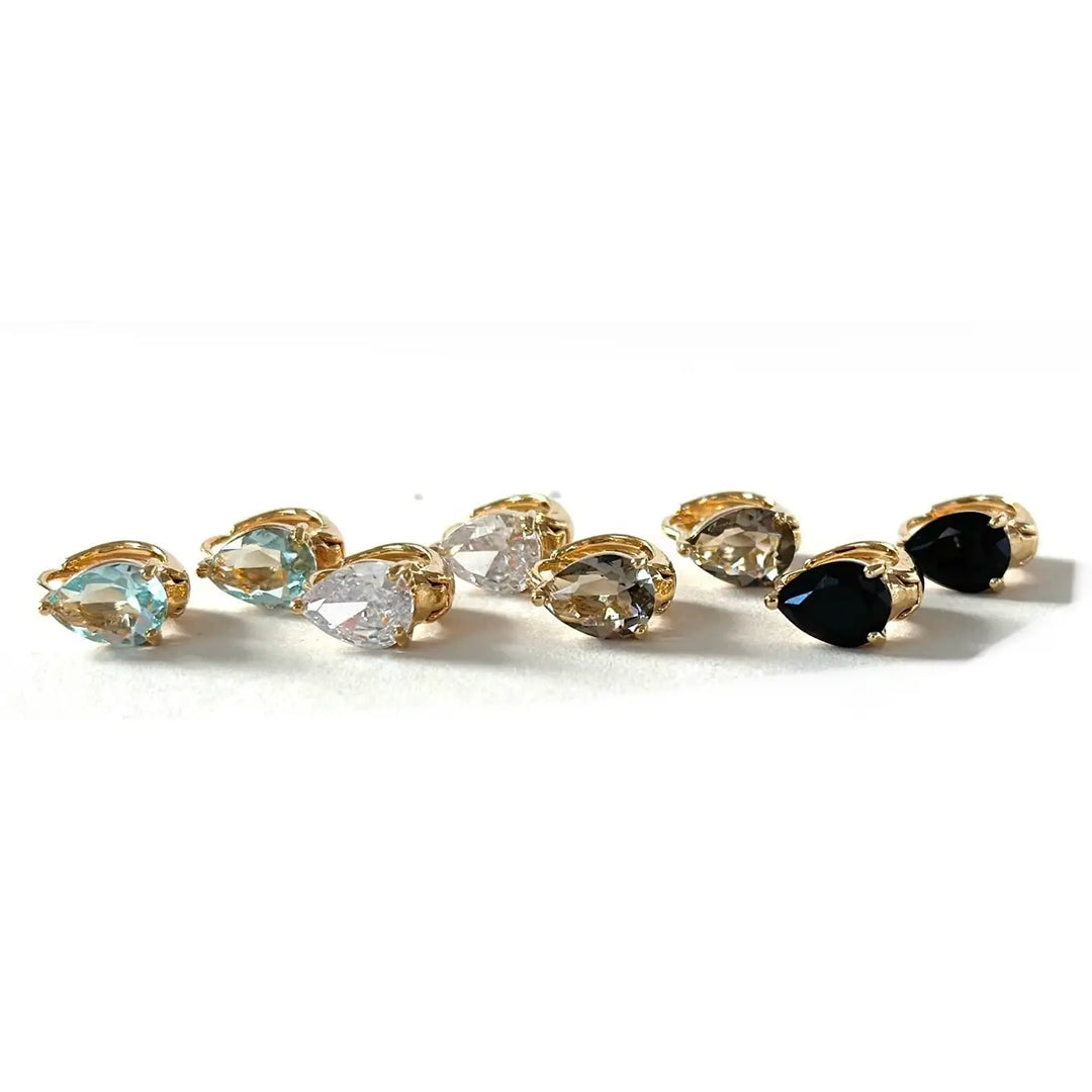CV Designs Jewelry Crystal Huggie Earrings