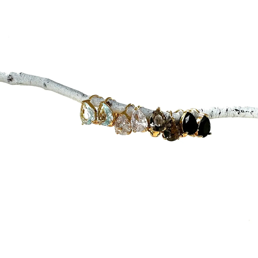 CV Designs Jewelry Crystal Huggie Earrings