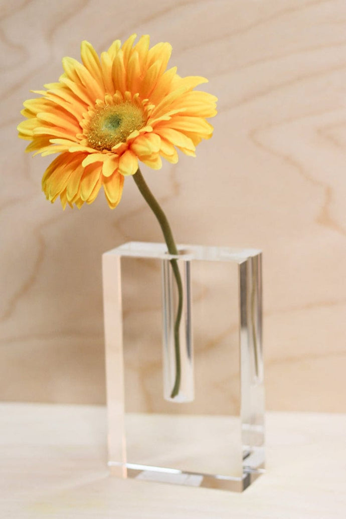 Tizo Design Home Decor - Home Accent Crystal Rectangular Bud Vase Short