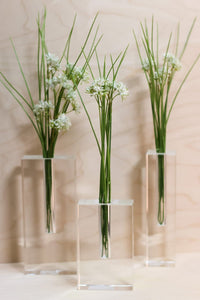 Tizo Design Home Decor - Home Accent Crystal Rectangular Bud Vase Tall