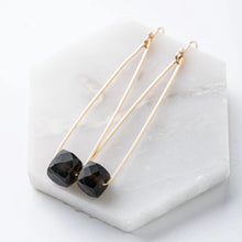Load image into Gallery viewer, Original Hardware Proudly Handmade in Colorado, USA Smokey Quartz Cubist Earrings
