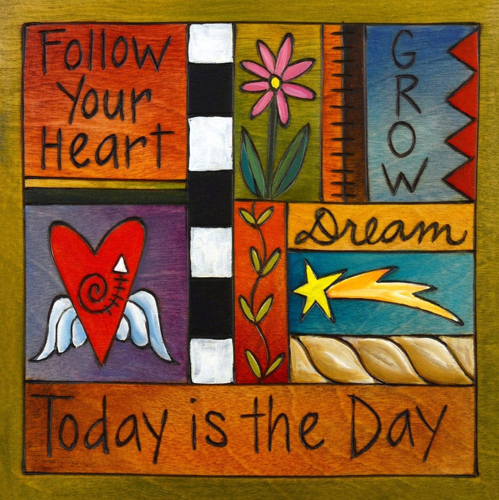 Sincerely Sticks Wall Art Daily Affirmations 6" x 6" Plaque