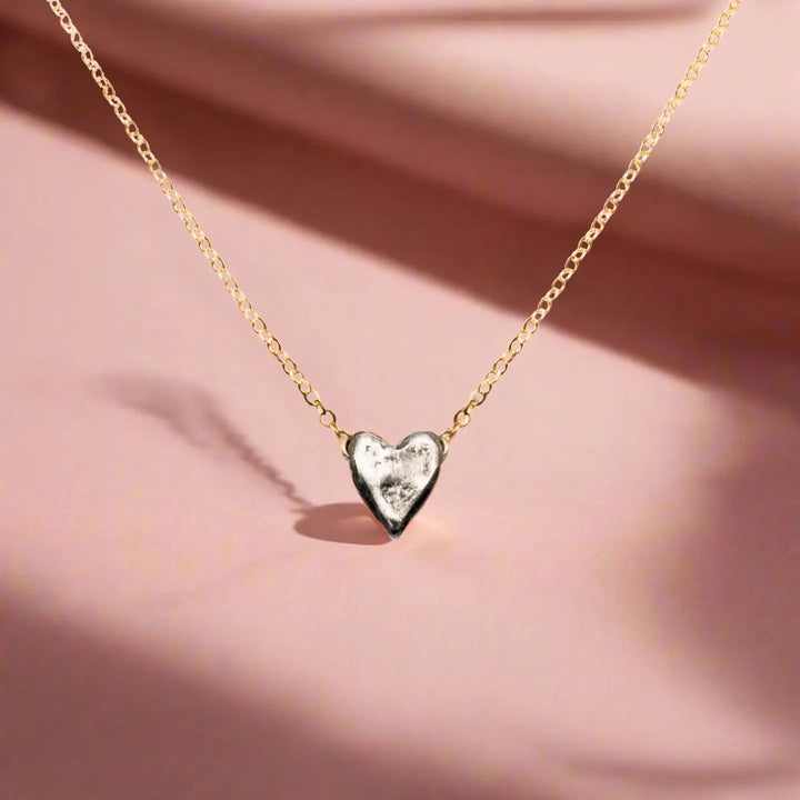 j and i jewelry Jewelry - Necklaces Dainty Silver + Gold Heart Necklace