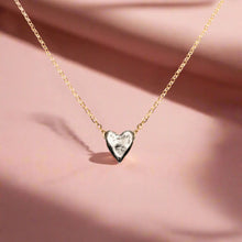 Load image into Gallery viewer, j and i jewelry Jewelry - Necklaces Dainty Silver + Gold Heart Necklace
