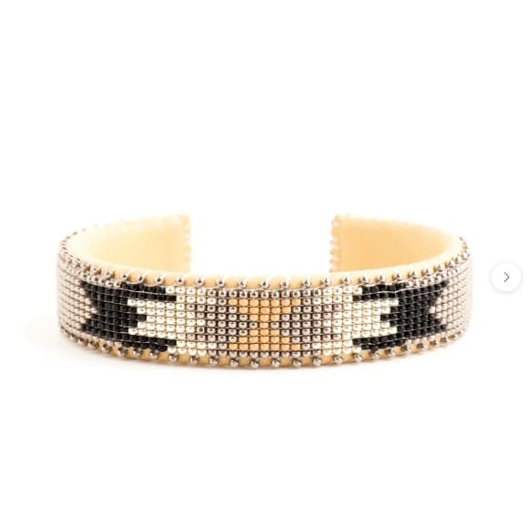 Etkie Jewelry Dawn Beaded Glass Cuff- Small