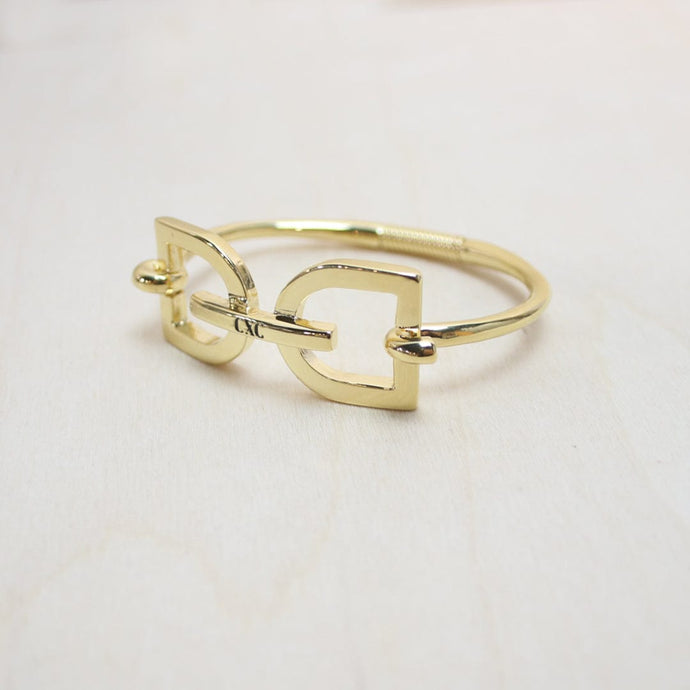 CXC Jewelry Jewelry - Bracelets DC Stirrup Cuff Gold