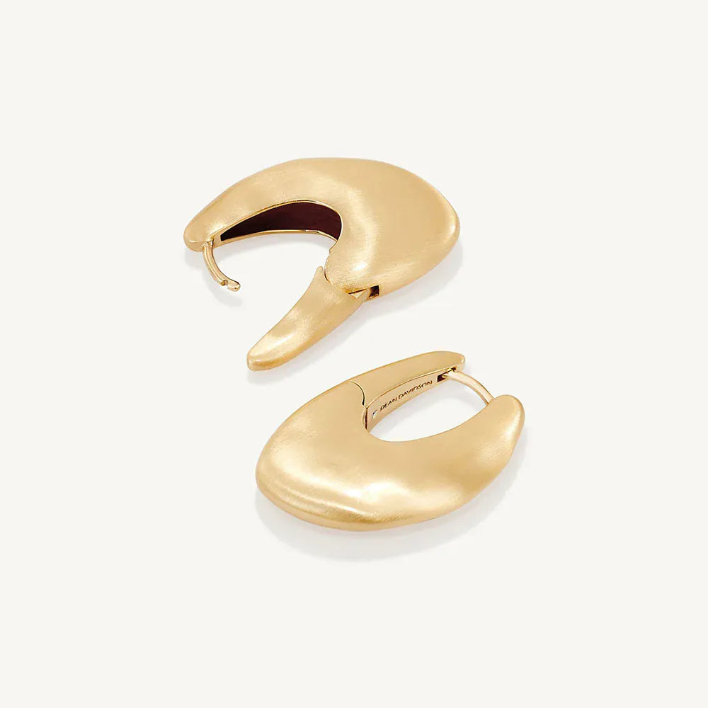 Dean Davidson Serra Hinged Hoops in brushed gold