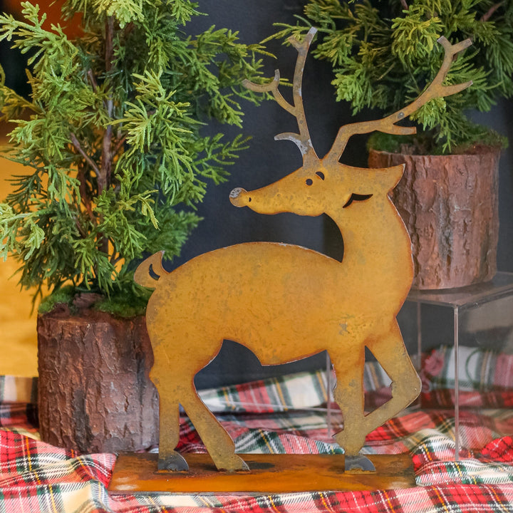 Prairie Dance Dancer tabletop metal reindeer Christmas decoration, view 6