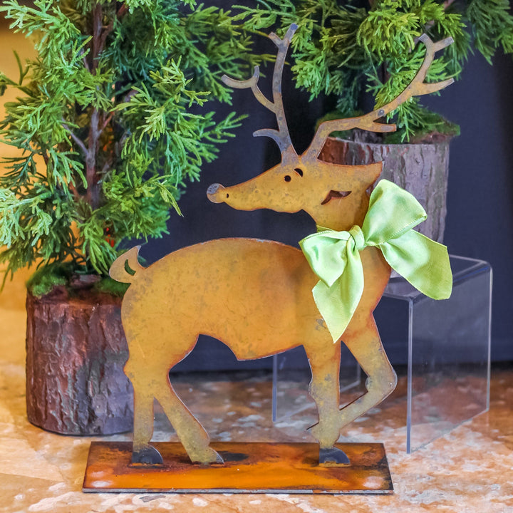 Prairie Dance Dancer tabletop metal reindeer Christmas decoration, view 4