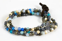 Load image into Gallery viewer, Lizou Jewelry - Bracelets Blue &amp; Neutral Delicate Crystal Bracelet
