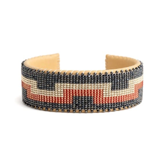 Etkie Jewelry Destiny Beaded Glass Cuff -Large