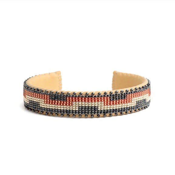 Etkie Jewelry Destiny Beaded Glass Cuff -Small
