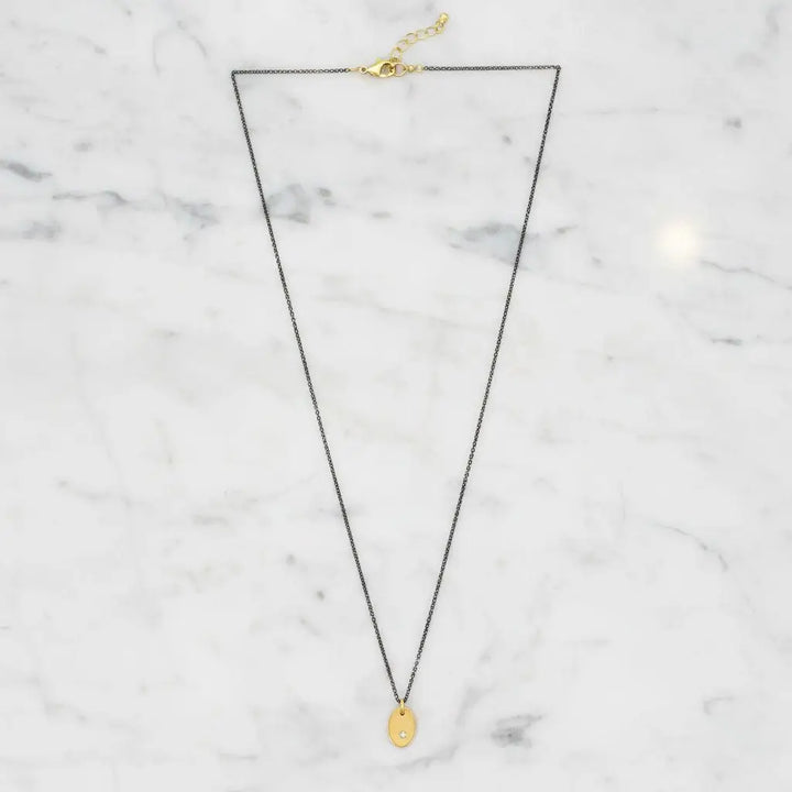 j and i jewelry Jewelry - Necklaces Diamond Gold Tab Necklace