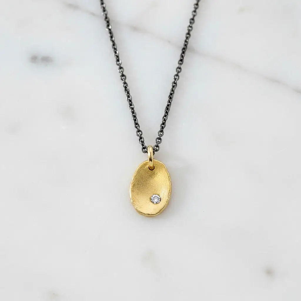 j and i jewelry Jewelry - Necklaces Diamond Gold Tab Necklace