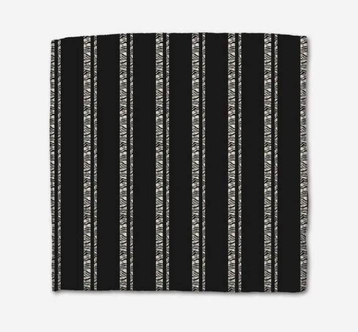 Geometry Home Decor - Linens - Geometry Kitchen Dish Cloth Set - Zebra Pin Stripe Black (3-Pack)