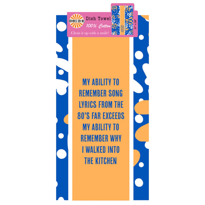 Drinks on Me Coasters Towels Dish Towel Song Lyrics, Funny 80&