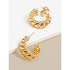 Zenzii Jewelry - Earrings Double Braided Huggie Earring | Gold