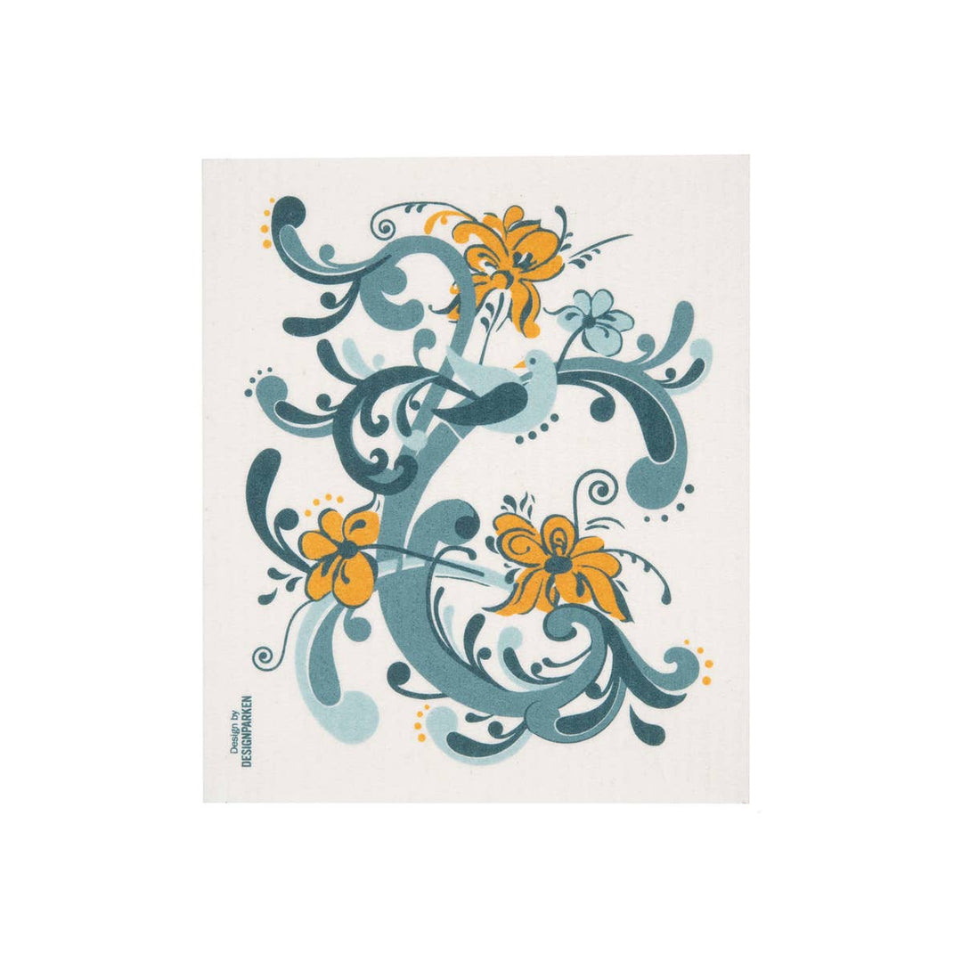 Cose Nuove Kitchen and Bar DP Rosemaling Swedish Dishcloth
