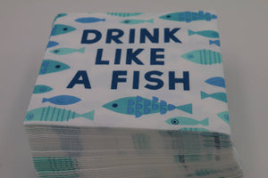 soiree-sisters Drink Like a Fish Funny Cocktail Napkins 20ct