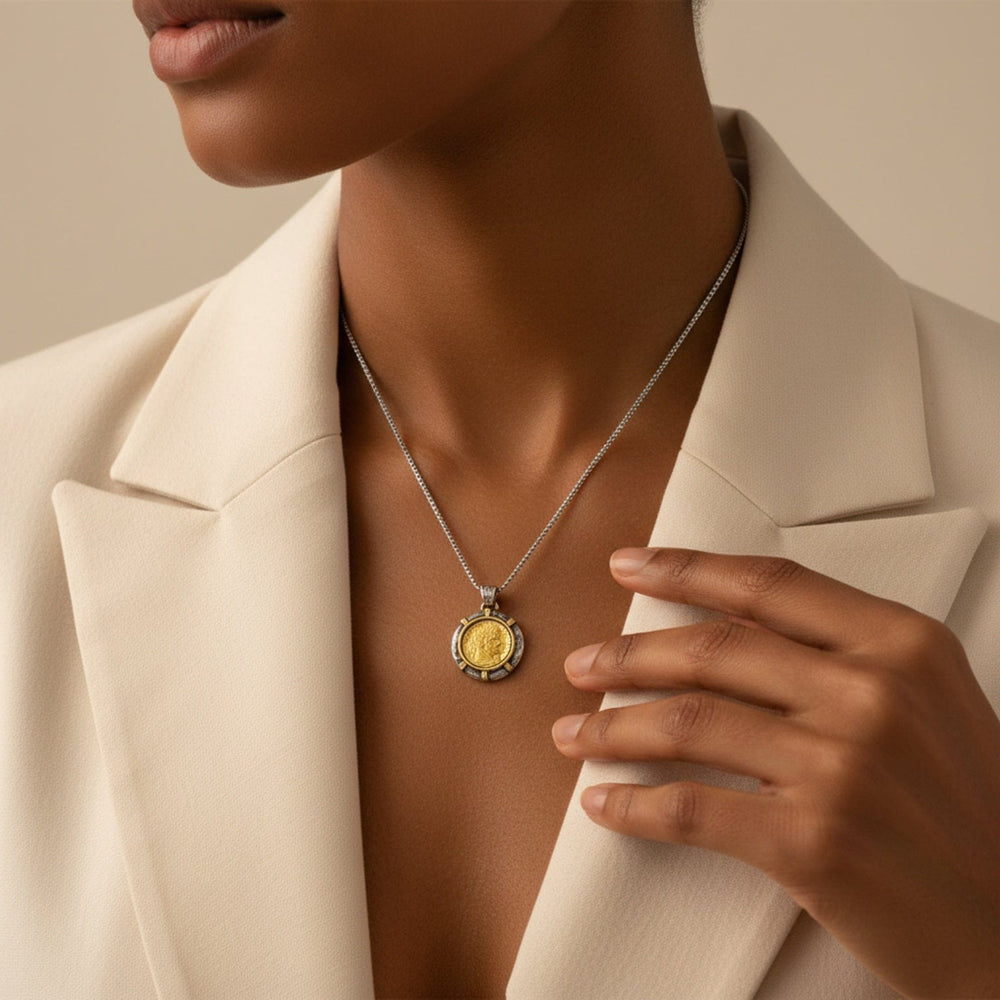 TAT2 Designs Jewelry - Necklaces Elara Two-Tone Coin Necklace