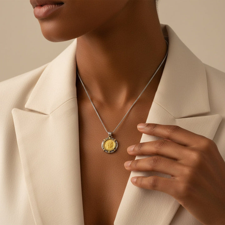 TAT2 Designs Jewelry - Necklaces Elara Two-Tone Coin Necklace