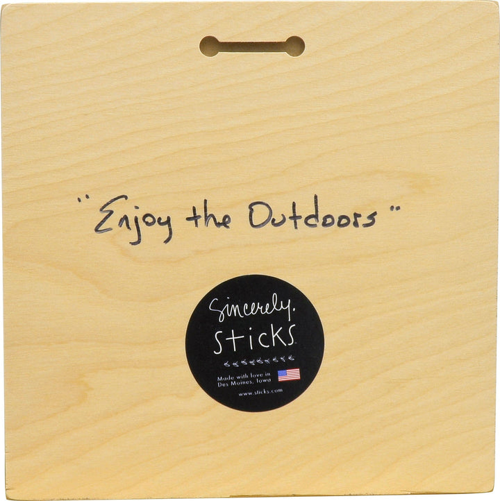 Sincerely Sticks Wall Art Enjoy the Outdoors 9" x 9" Plaque