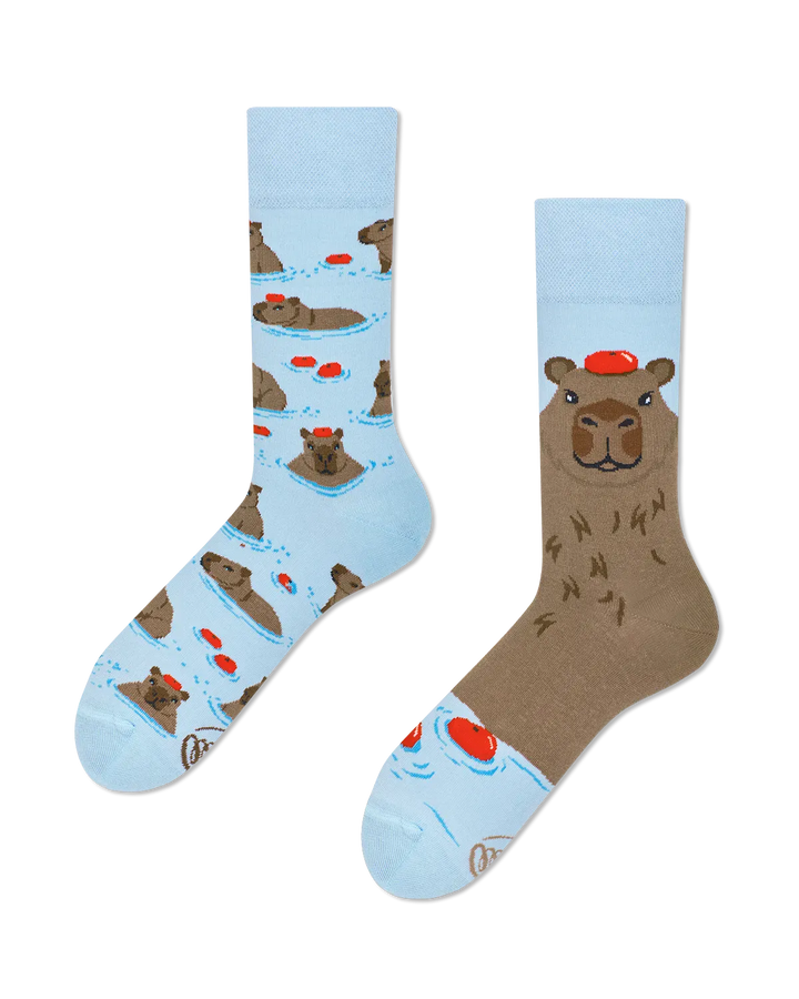 Many Mornings Socks Everyday Unisex Sock Capybara