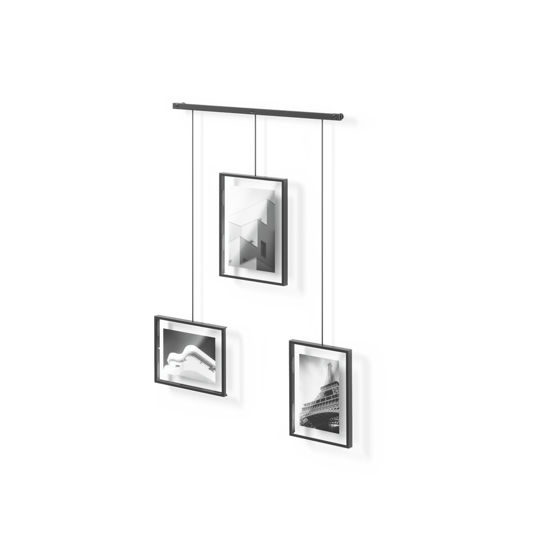 umbra Home Decor - Indoor - Furniture Lighting Mirrors Wall Art Exhibit Wall Picture Frame, Set of 3