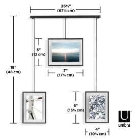 umbra Home Decor - Indoor - Furniture Lighting Mirrors Wall Art Exhibit Wall Picture Frame, Set of 3