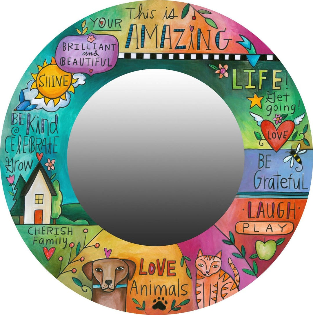 Sincerely Sticks Wall Mirrors Fairest of Them All 18" Round Mirror | Sincerely Sticks