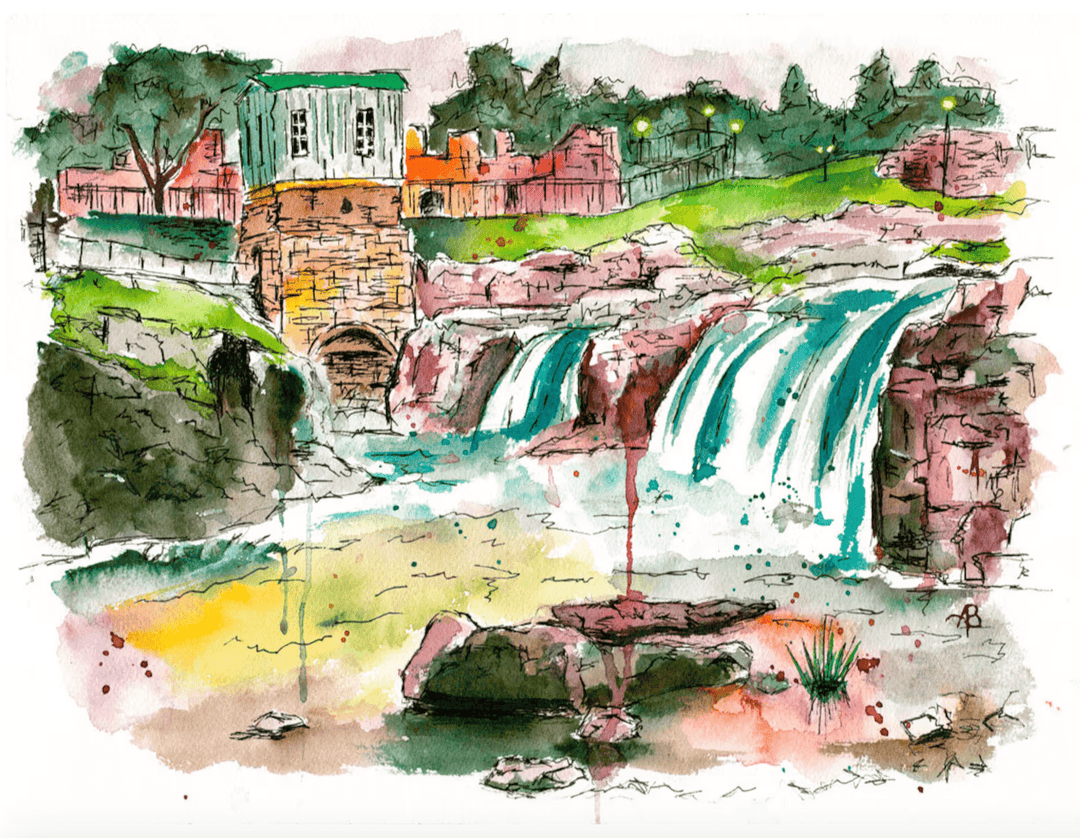 Aaron Burgers Wall Art Falls Part II Print