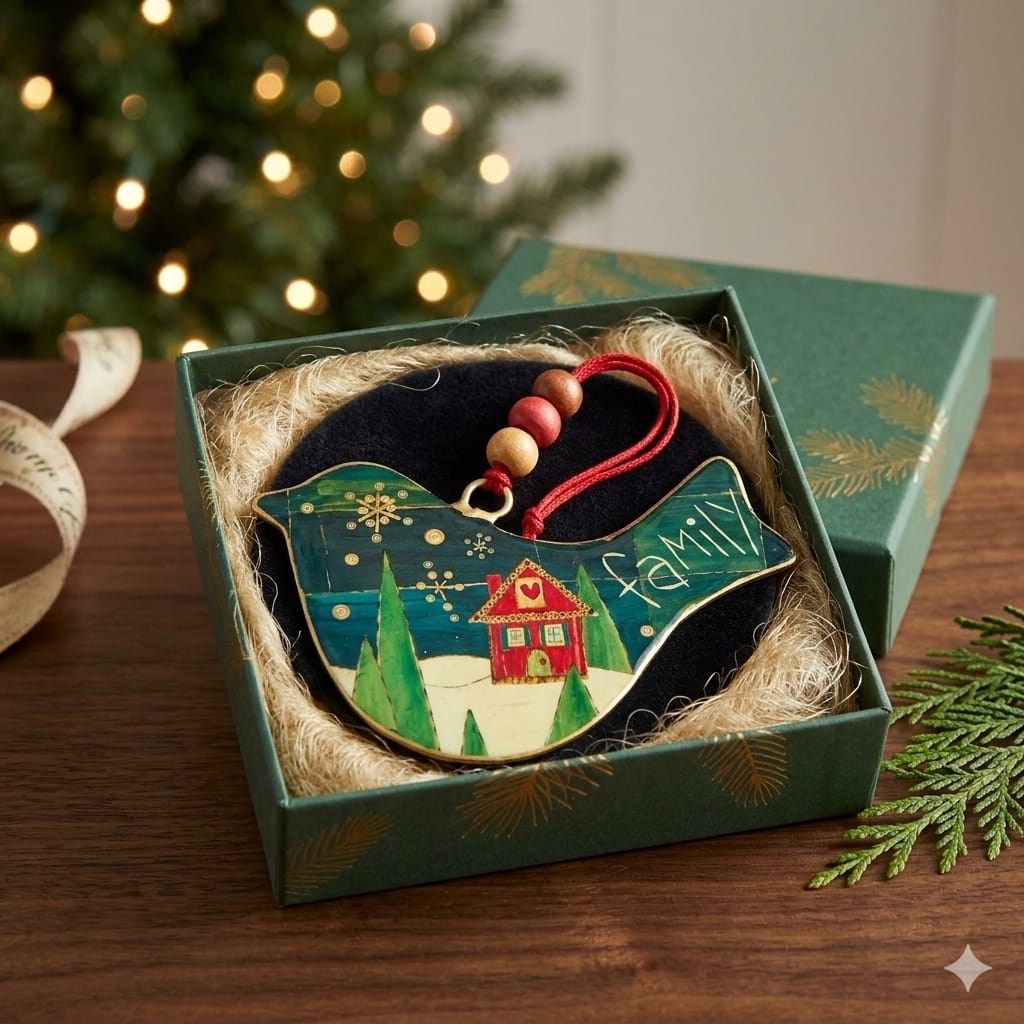 Demdaco Christmas Ornament Family Metal Bird Ornament