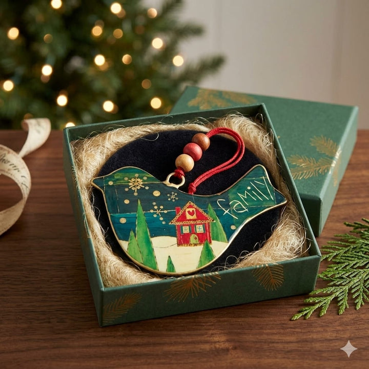 Demdaco Christmas Ornament Family Metal Bird Ornament