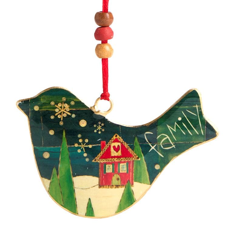 Demdaco Christmas Ornament Family Metal Bird Ornament