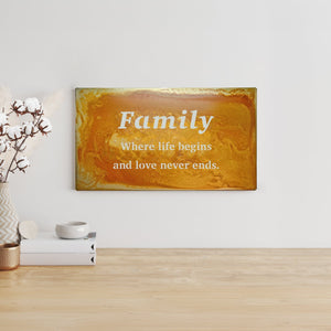 Prairie Dance Proudly Handmade in South Dakota, USA Rust Finish Family Wall Art, Metal Family Sign