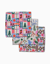 Load image into Gallery viewer, Geometry Festive Cheer Dishcloth Set
