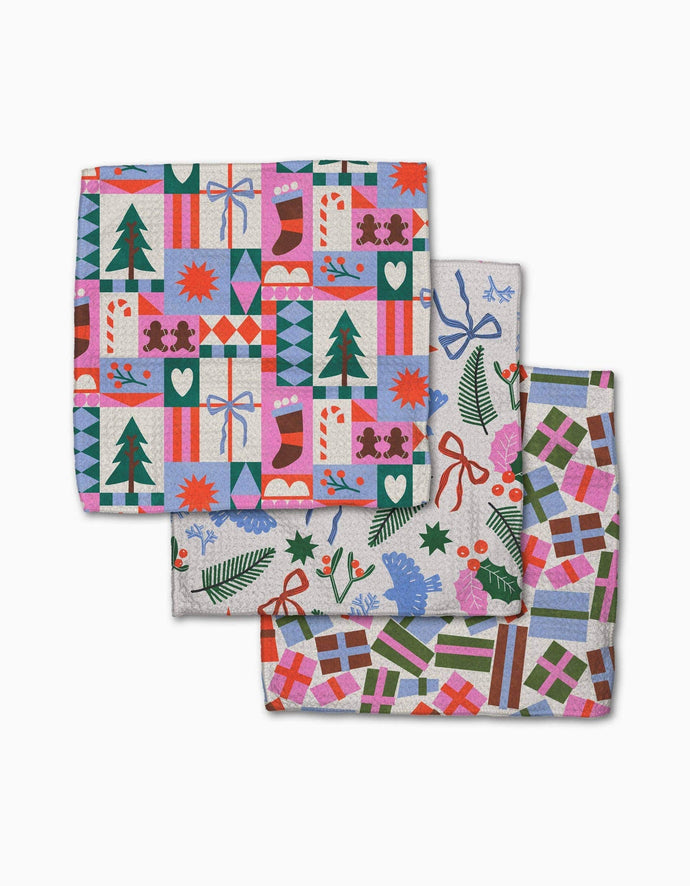 Geometry Festive Cheer Dishcloth Set