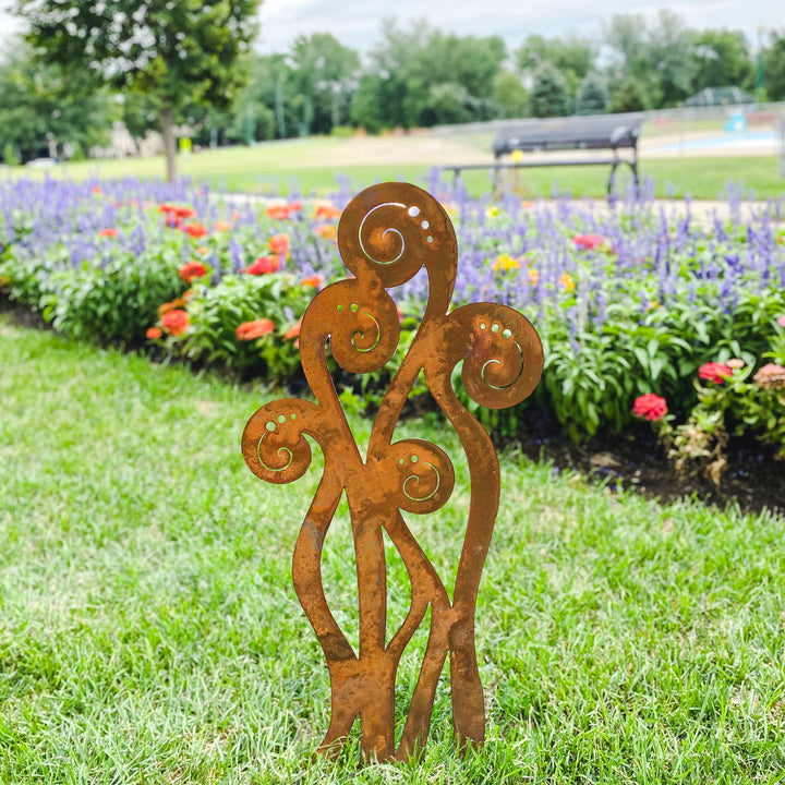 Prairie Dance Proudly Handmade in South Dakota, USA Fiddlehead Ferns - Garden Stake