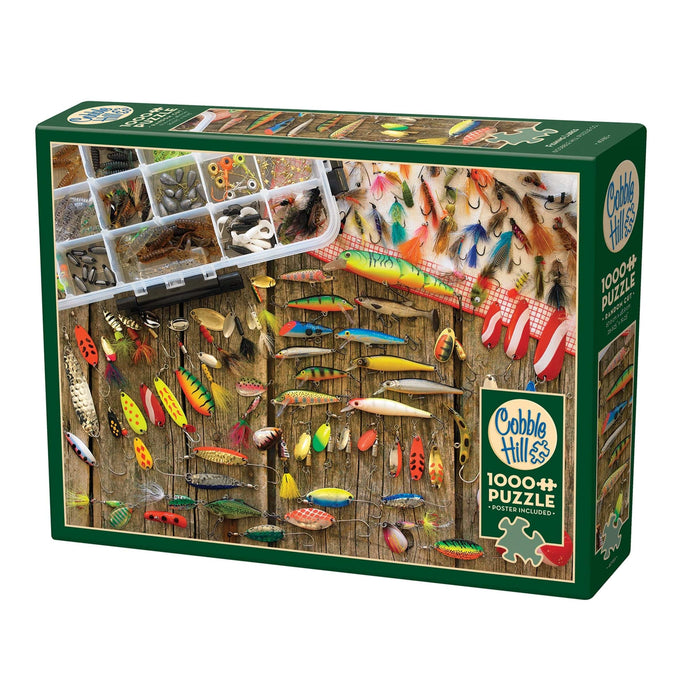 Cobble Hill Puzzles Puzzles/Games/Books Fishing Lures 1000 Piece Jigsaw Puzzle