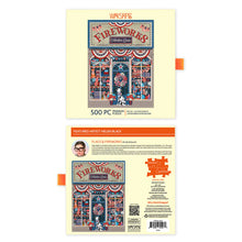 Load image into Gallery viewer, WerkShoppe Books Cards Games and Puzzles - Games and Puzzles Flags &amp; Fireworks 500 Piece Puzzle
