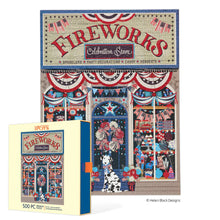 Load image into Gallery viewer, WerkShoppe Books Cards Games and Puzzles - Games and Puzzles Flags &amp; Fireworks 500 Piece Puzzle
