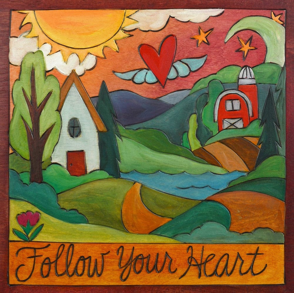 Sincerely Sticks Wall Art Fly Over Country 9" x 9" Plaque