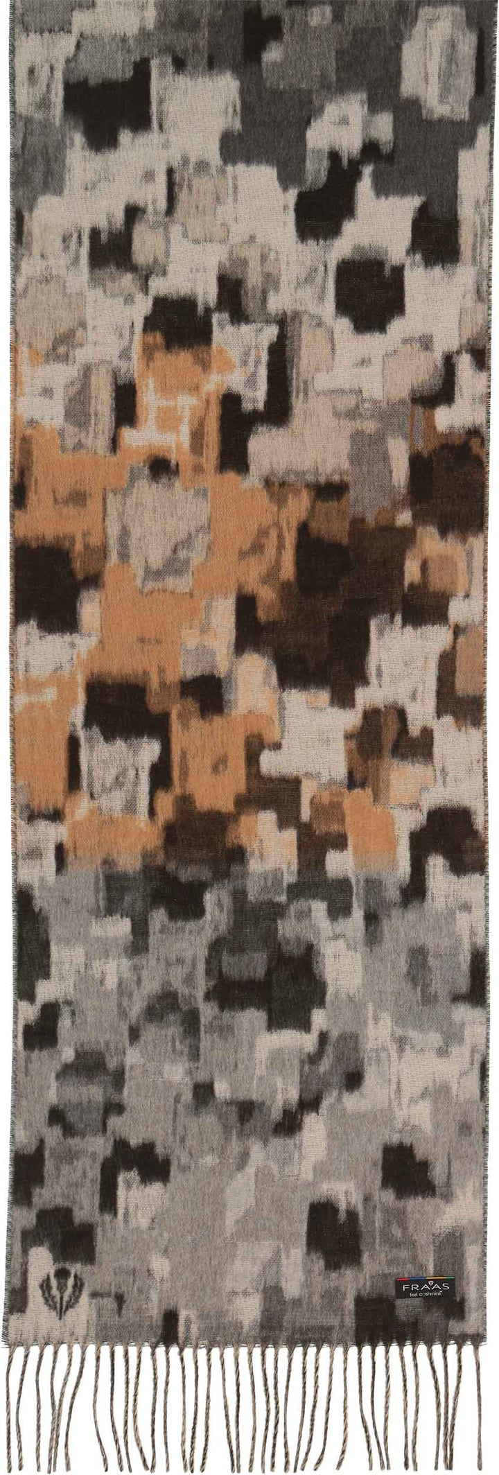 FRAAS Scarves FRAAS Abstract Houndstooth Cashmink Scarf – Stone