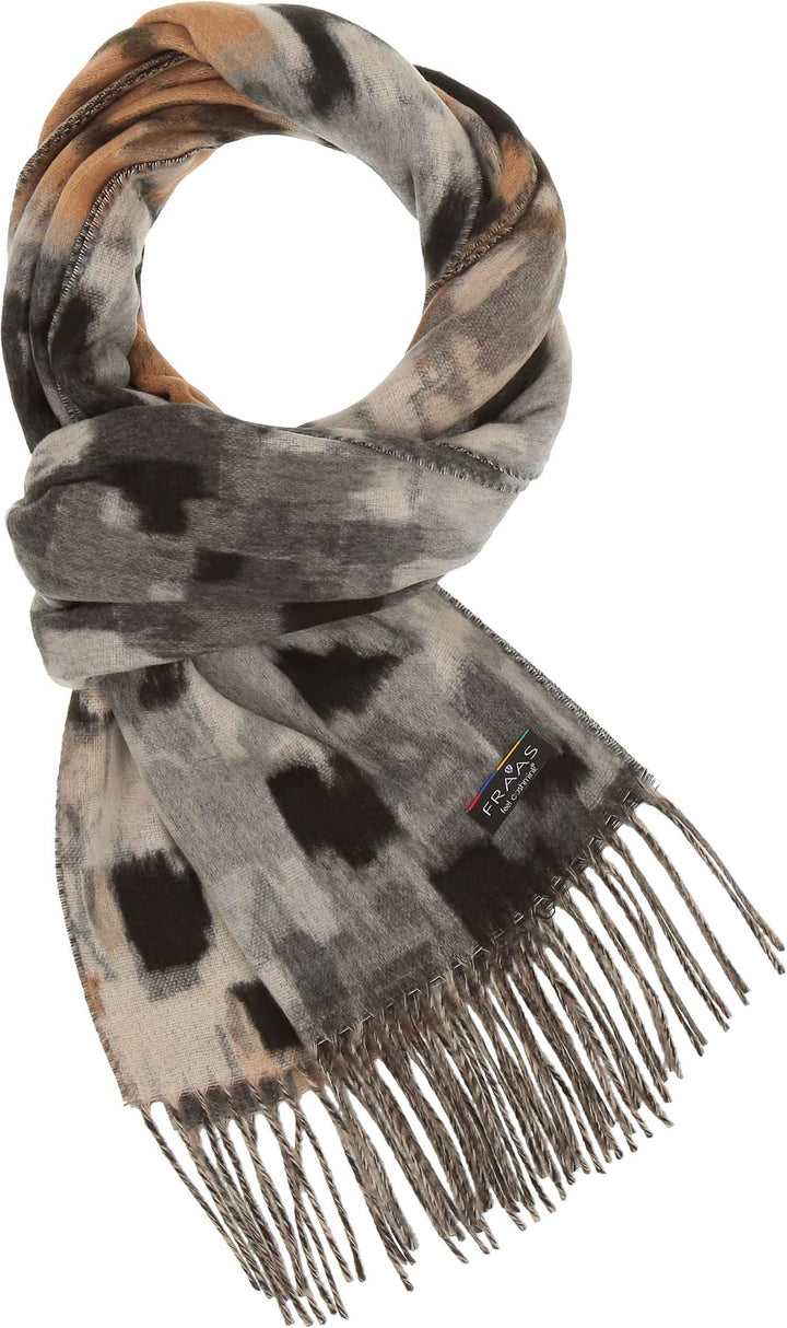 FRAAS Scarves FRAAS Abstract Houndstooth Cashmink Scarf – Stone